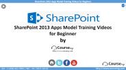 SharePoint 2013 Apps Model Training Videos for Beginner