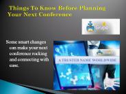 Things To Know Before Planning Your Next Conference