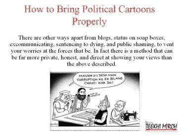 How To Sketch Political Cartoons Effectively