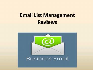 Email List Management Reviews