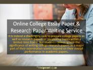 Online College Essay Paper & Research Paper Writing Service