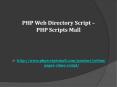 PHP Web Directory Script – PHP Scripts Mall PowerPoint PPT Presentation