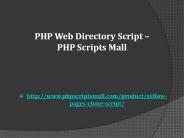 PHP Web Directory Script – PHP Scripts Mall