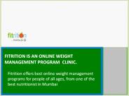 Fitrition Is An Online Weight Management Program  Clinic