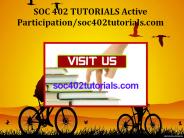 SOC 402 TUTORIALS Active Participation/soc402tutorials.com