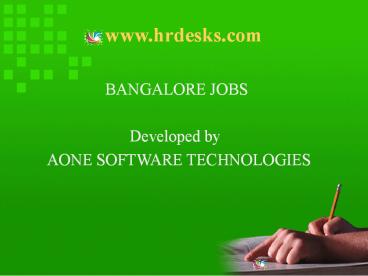 hrdesks bangalore jobs