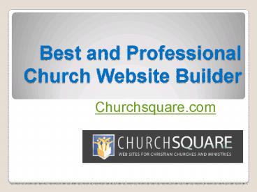 Best and Professional Church Website Builder - Churchsquare.com