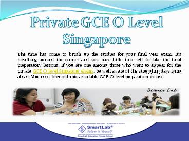 A level preparatory course singapore