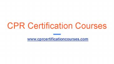 Automated External Defibrillator Certification