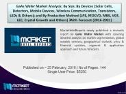 Comparative GaAs Wafer Market 2016-2021