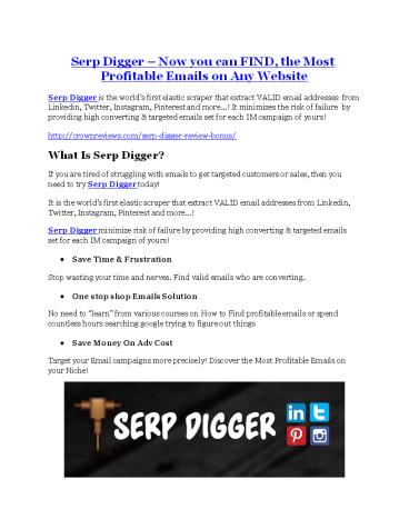 Serp Digger Review – (Truth) of Serp Digger and Bonus