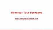 Myanmar Tour Packages