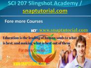 SCI 207 Slingshot Academy / snaptutorial.com