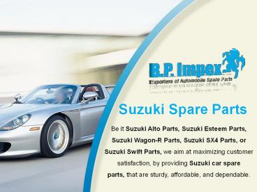 PPT – Suzuki Spare Parts PowerPoint presentation | free to download ...