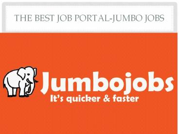 The best job portal-jumbojobs