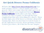 Divorce Forms California