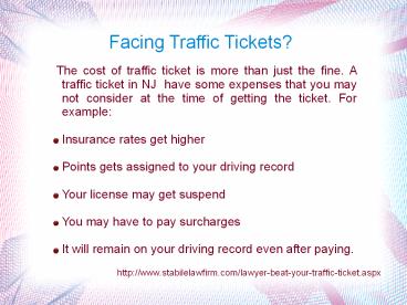 Traffic Lawyers in New Jersey