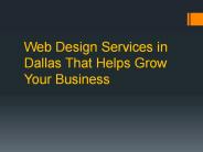 Web Design in Dallas