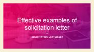Effective Examples Of Solicitation Letter