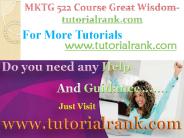 MKTG 522 Course Great Wisdom / tutorialrank.com