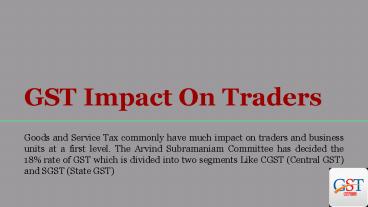GST Impact On Traders