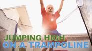 Jumping Sky High on a Trampoline