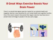 8 Great Ways Exercise Boosts Your Brain Power