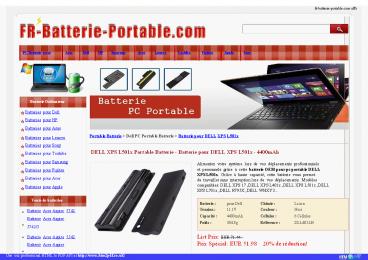 DELL XPS L501x Portable Batterie - Batterie pour DELL XPS L501x