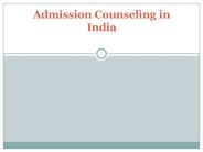 Admission Counseling in India