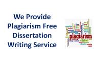 We Provide Plagiarism Free Dissertation Writing Service