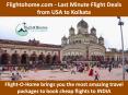 Flightohome.com - Last Minute Flight Deals from USA to Kolkata