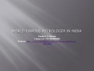 World Famous astrologer in india