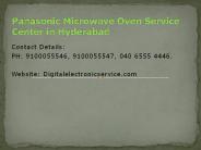 Panasonic Microwave Oven Service Center in Hyderabad