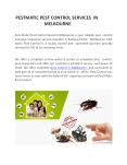 PESTMATIC PEST CONTROL SERVICES IN MELBOURNE (1) PowerPoint PPT Presentation