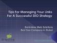 Tips For Managing Your Links For A Successful SEO Strategy - Best Seo Company in Dubai PowerPoint PPT Presentation