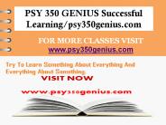 PSY 350 GENIUS Successful Learning/psy350genius.com