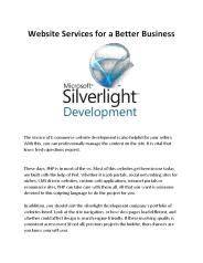 Website Services For A Better Business