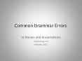 Common Grammar Errors PowerPoint PPT Presentation
