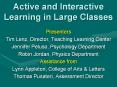 Active and Interactive Learning in Large Classes PowerPoint PPT Presentation