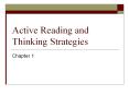 Active Reading and Thinking Strategies PowerPoint PPT Presentation