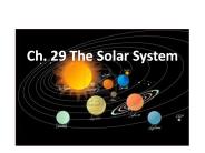 Ch. 29 The Solar System