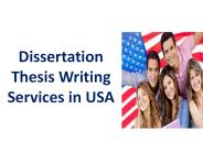 Dissertation Thesis Writing Services in USA