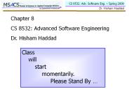 CS 8532: Advanced Software Engineering
