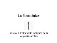 La flauta dulce