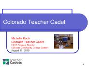 Colorado Teacher Cadet