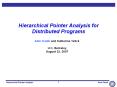 Hierarchical Pointer Analysis for Distributed Programs PowerPoint PPT Presentation