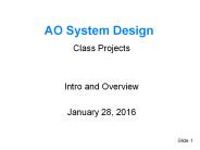 AO System Design