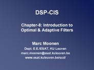 DSP-CIS Chapter-8: Introduction to Optimal