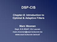 DSP-CIS%20Chapter-8:%20Introduction%20to%20Optimal%20