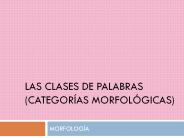LAS CLASES DE PALABRAS (CATEGOR